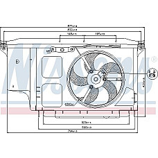 Ventilator. radiator Ventilator radiator cu carcasa CITROEN BERLINGO-MINIVAN OPEL COMBO E TOUR - LIFE COMBO-MINIV PEUGEOT 206 SW (2E/K), Turism, 07.2002 - Nissens 85007