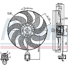 Ventilator. radiator Ventilator radiator CHEVROLET CRUZE ORLANDO OPEL ASTRA J ASTRA J GTC CASCADA ZAFIRA B ZAFIRA OPEL CASCADA (W13), Sabrioleta, 03.2013 - 04.2019 Nissens 85748