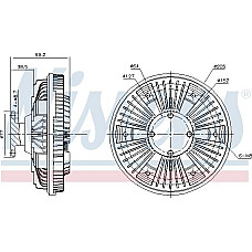 Cupla. ventilator radiator Fan clutch MAN HOCL LIONS CITY TGA TGL I TGM I D0826LOH10-D0836LUH40 08.93- MAN TGA (H36), 03.2000 - Nissens 86084