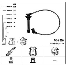 Set fise bujii HONDA ACCORD IV (CB, CC), Compartiment, 05.1989 - 12.1993 NGK 8379