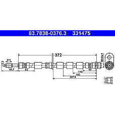 Furtun frana FORD FIESTA VI (JA8), Van, 08.2008 - ATE 83.7838-0376.3