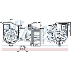 Ventilator. habitaclu Suflanta de aer RENAULT CLIO II CLIO II-HATCHBACK THALIA I THALIA II 1.2-3.0 02.98- RENAULT CLIO II (SB0/1/2_), Hatchback Van, 09.1998 - Nissens 87450