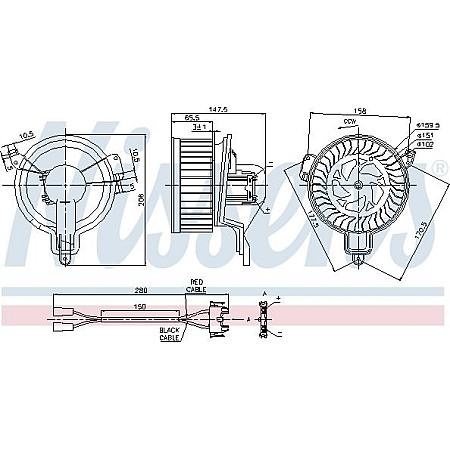 Aeroterma ventilator habitaclu CITROEN ZX (N2), Hatchback, 03.1991 - 07.1999 Nissens 87048