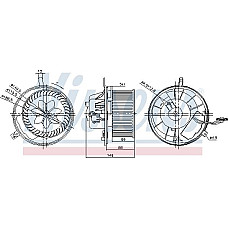 Ventilator. habitaclu Suflanta de aer AUDI A3 Q3 TT SEAT ALHAMBRA ALTEA ALTEA XL LEON TOLEDO III SKODA OCTAVIA II VW PASSAT (A32, A33), Sedan, 01.2011 - Nissens 87032