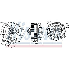 Ventilator. habitaclu Suflanta de aer MERCEDES CLS C219 E T-MODEL S211 E VF211 E W211 1.8-6.2 03.02-12.10 MERCEDES-BENZ E-CLASS (VF211), Cadru de sprijin, 03.2003 - 07.2009 Nissens 87103