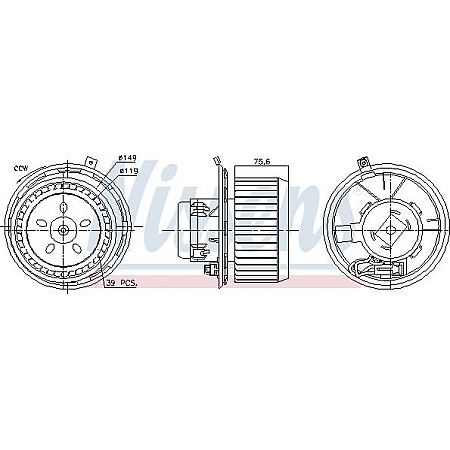 Aeroterma ventilator habitaclu ALFA ROMEO 147 (937_), Hatchback, 10.2000 - 12.2010 Nissens 87185