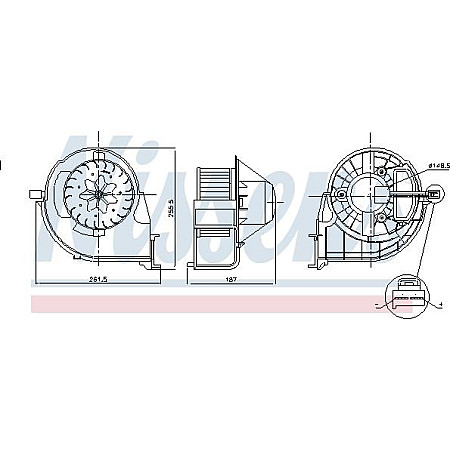 Aeroterma ventilator habitaclu BMW X6 - II (F16, F86), Crossover, 08.2014 - 07.2019 Nissens 87802