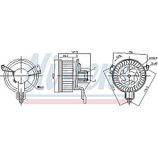 Ventilator. habitaclu Suflanta de aer CITROEN BERLINGO BERLINGO-MINIVAN PEUGEOT PARTNER PARTNER ORIGIN PARTNER OR PEUGEOT PARTNER (5_, G_), Box/MPV, 06.1996 - Nissens 87259