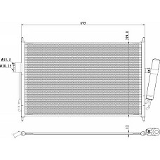 Condensator. climatizare A-C condenser with dryer ISUZU D-MAX II 1.9D-2.5D 06.12- ISUZU D-MAX (TFR, TFS), Ridica, 06.2012 - NRF 350490