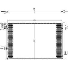 Condensator. climatizare A-C condenser with dryer VW CALIFORNIA T6 CAMPER MULTIVAN T6 TRANSPORTER T6 TRANSPORTER T6 - CARA VW TRANSPORTER VI (SGA, SGH, SHA, SHH), Van, 04.2015 - NRF 350369
