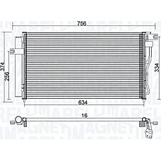 Condensator. climatizare A-C condenser with dryer HYUNDAI ACCENT II ACCENT III 1.4-1.6 12.02-11.10 HYUNDAI ACCENT III (MC), Sedan, 11.2005 - 12.2012 Magneti Marelli 350203953000