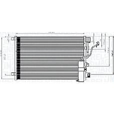 Condensator. climatizare A-C condenser with dryer fits. NISSAN QASHQAI I 1.5D 11.06-12.13 OPEL ASTRA H (L70), Estate Van, 02.2004 - 12.2013 Magneti Marelli 350203841000