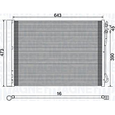 Condensator. climatizare A-C condenser with dryer BMW 5 F10 5 F11 5 GRAN TURISMO F07 6 F12 6 F13 6 GRAN COUPE F06 7 F01 F0 BMW 6 - III (F12), Sabrioleta, 12.2010 - 06.2018 Magneti Marelli 350203781000