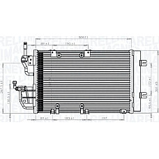 Condensator. climatizare A-C condenser with dryer OPEL ASTRA H ASTRA H GTC ASTRA H-KOMBI ZAFIRA B 1.3D-2.0 04.04-04.15 OPEL ASTRA H (A04), Turism, 08.2004 - 05.2014 Magneti Marelli 350203771000