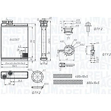 Schimbator caldura. incalzire habitaclu Heater fits. CITROEN C3 II C4 CACTUS DS3 1.0-1.6D 09.09- CITROEN C3 II (SC_), Hatchback, 11.2009 - Magneti Marelli 350218486000