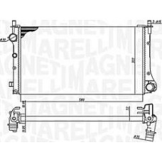 Radiator. racire motor Engine radiator fits. FIAT PANDA PANDA-HATCHBACK 1.1-1.4CNG 09.03- FIAT PANDA II (169_), Hatchback Van, 03.2004 - Magneti Marelli 350213382000
