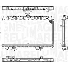 Radiator. racire motor Radiator motor se potriveste. NISSAN ALMERA II PRIMERA 2.2D NISSAN ALMERA II (N16), Sedan, 04.2000 - Magneti Marelli 350213201300