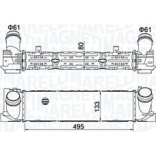Intercooler. compresor Supply air cooler fits. BMW 1 F20 1 F21 2 F22 F87 2 F23 3 F30 F80 3 F31 3 GRAN TURISMO F34 4 F32 F82 4 F3 BMW 1 (3 door) II (F21), Hatchback, 12.2011 - Magneti Marelli 351319204900