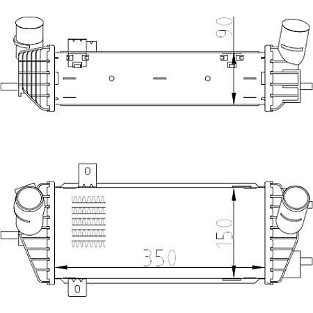 Admisie racitor de aer Intercooler HYUNDAI TUCSON KIA SPORTAGE IV 1.7D 06.15-09.22 KIA SPORTAGE (QL, QLE), Crossover, 09.2015 - NRF 309070
