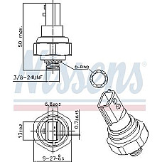 Comutator presiune. aer conditionat Air-conditioning pressure switch fits. DACIA DOKKER DOKKER EXPRESS-MINIVAN DUSTER DUSTER-SUV Nissens 301038