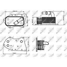 Radiator ulei. ulei motor Oil cooler automatic-manual CHEVROLET TRAX OPEL ASTRA H ASTRA H CLASSIC ASTRA H GTC ASTRA H-KOMB OPEL ASTRA J (P-J/SW/V), Sedan, 06.2012 - NRF 31341