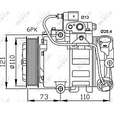 Compresor. climatizare Air-conditioning compressor AUDI A2 SEAT CORDOBA IBIZA III IBIZA IV IBIZA IV SC IBIZA IV ST IBIZA I SKODA RAPID Spaceback (NH1), Hatchback, 07.2012 - 12.2019 NRF 32225