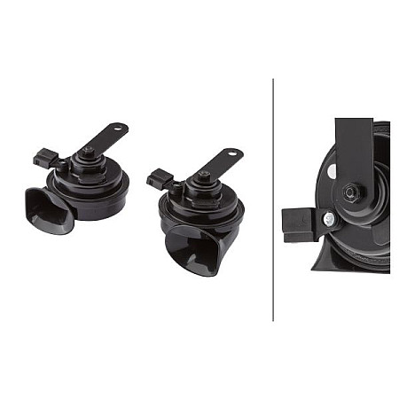 Claxon 400-500Hz 110dB 12V ABARTH 500 - 595 - 695 TOYOTA 4 RUNNER IV 4 RUNNER V ALLION I ALPHARD I ALTEZZA GITA A TOYOTA FORTUNER II (_N15_, _N16_), Crossover, 05.2015 - HELLA 3FH 012 010-111