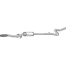 Toba esapamet intermediara Sistem de evacuare a amortizorului PEUGEOT 207 208 I 1.6 02.06- PEUGEOT 207 SW (WK_), Turism, 02.2007 - 12.2013 Bosal 292-045