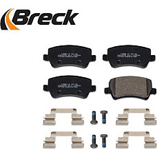 Set placute frana.frana disc Set placute frana Spate cu suplimente cu un tampon de amortizare VOLVO S60 II V60 I VOLVO V60 I (155, 157), Turism, 07.2010 - Breck 24496 00 702 10