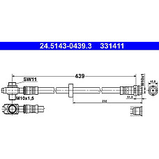 Furtun frana VW BORA IV (1K5), Sedan, 01.2007 - ATE 24.5143-0439.3