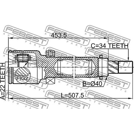 Cap planetara FORD FOCUS III (BM), Sedan, 07.2010 - Febest 2111-CB8RH
