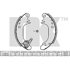 Set saboti frana PEUGEOT 205 I (741B, 20D), Sabrioleta, 03.1986 - 11.1995 NK 2799407