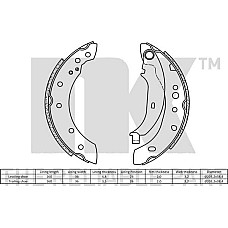 Set saboti frana PEUGEOT 306 (7*KFW), Hatchback Van, 04.1993 - 08.2001 NK 2737736