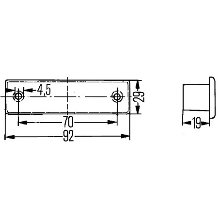 Iluminare numar de circulatie Lampa numar inmatriculare C5W 12V culoare sticla. transparent 29x92mm HELLA 2KA 004 331-061