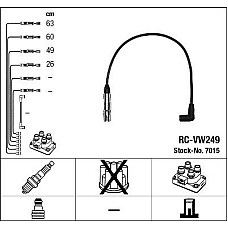 Set fise bujii VW GOLF V Variant (1K5), Turism, 01.2007 - 07.2009 NGK 7015