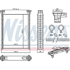 Schimbator caldura. incalzire habitaclu Heater ALFA ROMEO GIULIETTA GIULIETTA-HATCHBACK 1.4-2.0D 04.10-12.20 ALFA ROMEO GIULIETTA (940_), Hatchback Van, 04.2011 - Nissens 707214