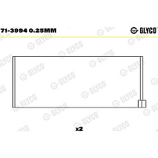 Cuzineti biela Set portant biela 025 ALFA ROMEO 145 146 147 156 159 166 BRERA GIULIETTA GT GTV SPIDER CADILLAC B FIAT MULTIPLA (186_), Dubita, 04.1999 - 06.2010 Glyco 71-3994 0.25mm