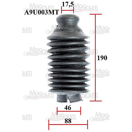 Capac protectie/Burduf amortizor telescop HYUNDAI PONY sedan X-1 Producator MAGNUM TECHNOLOGY A9U003MT