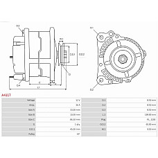 Generator / Alternator FORD ESCORT I (AFH, ATH), Sedan, 01.1968 - 02.1976 AS-PL A4117