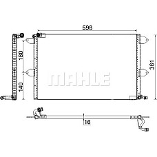 Condensator, climatizare VW POLO Van (6N1), Hatchback Van, 09.1994 - 12.1999 MAHLE AC 171 001S