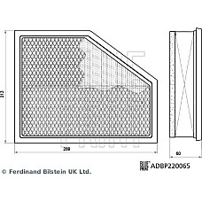 Filtru aer BMW X5 (G05, F95), Crossover, 08.2018 - Blue Print ADBP220065