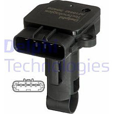 Senzor debit aer Air flowmeter 5 pin cartridge MAZDA 3 6 CX-7 SUBARU FORESTER IMPREZA LEGACY IV OUTBACK 2.0-2.3-2.5 03.94- SUBARU IMPREZA (GC), Sedan, 08.1992 - 09.2001 Delphi AF10442-12B1