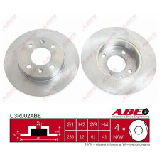 Disc frana RENAULT MEGANE I Classic LA0/1 Producator ABE C3R002ABE