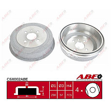 Tambur frana OPEL REKORD D coupe Producator ABE C6X002ABE