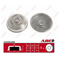 Tambur frana OPEL CORSA B nadwozie pene 73 Producator ABE C6X005ABE