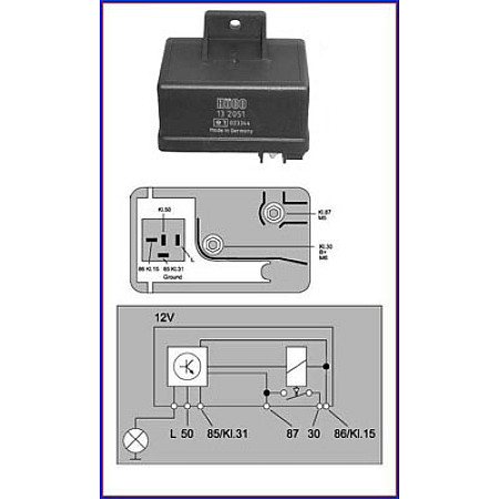 releu bujii incandescente CITROEN AX ZA- Producator HUCO 132051