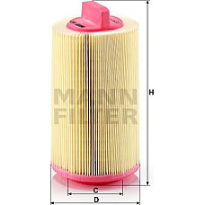 Filtru aer MERCEDES C C204 C CL203 C T-MODEL S203 C T-MODEL S204 C W203 C W204 CLC CL203 CLK A209 CLK C209 E T-MO MERCEDES-BENZ CLK (C209), Compartiment, 05.2002 - 03.2010 Mann-Filter C 14 114