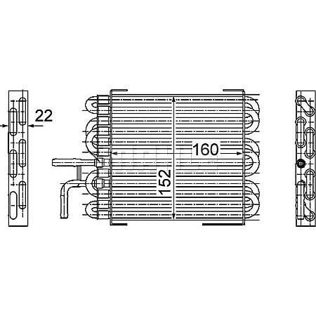 Racitor combustibil Radiator motor MERCEDES C CL203 C W203 C T-MODEL S203 CLK C209 2.2D-2.7D MERCEDES-BENZ C-CLASS (CL203), Compartiment, 03.2001 - 06.2011 MAHLE CK 10 000P