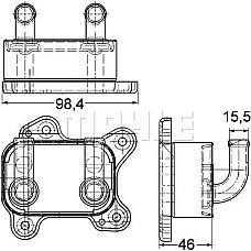 Radiator ulei, ulei motor OPEL COMBO (COMBO-C), Box/MPV, 10.2001 - MAHLE CLC 168 000P