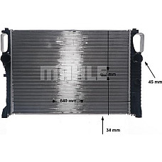 Radiator, racire motor MERCEDES-BENZ CLS (C219), Compartiment, 10.2004 - 02.2011 MAHLE CR 37 000S